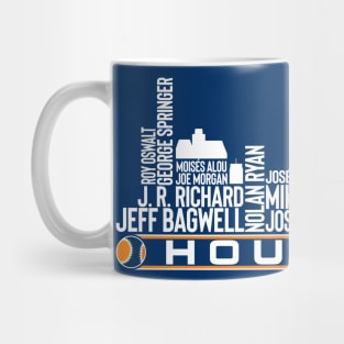 Houston Baseball Team All Time Legends, Houston City Skyline Mug